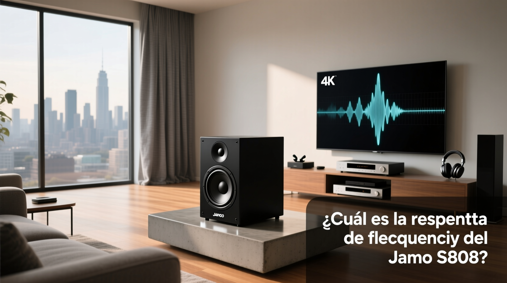 Jamo 200 series subwoofer in modern living room setup