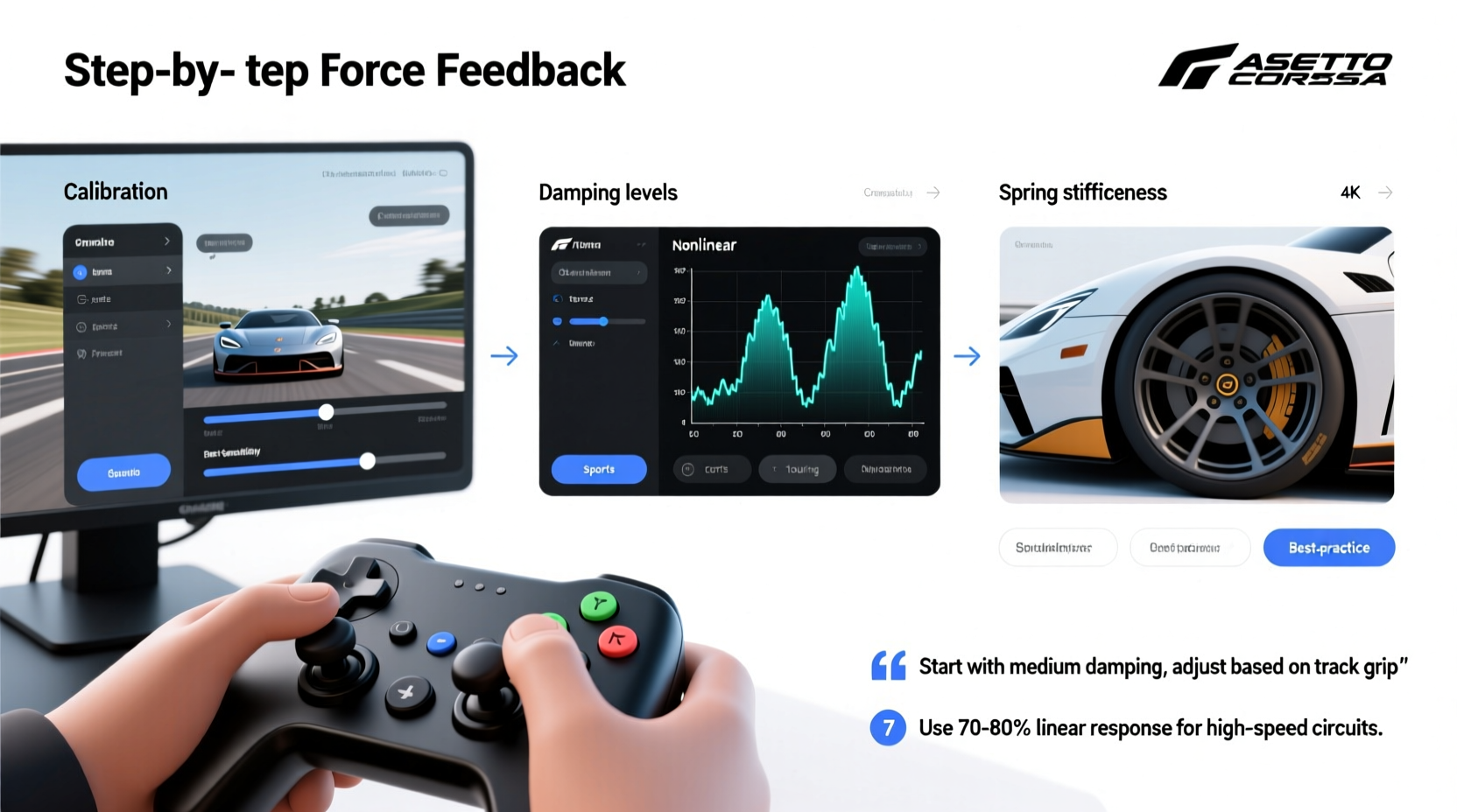 guide to the best force feedback settings for assetto corsa setup tips explained