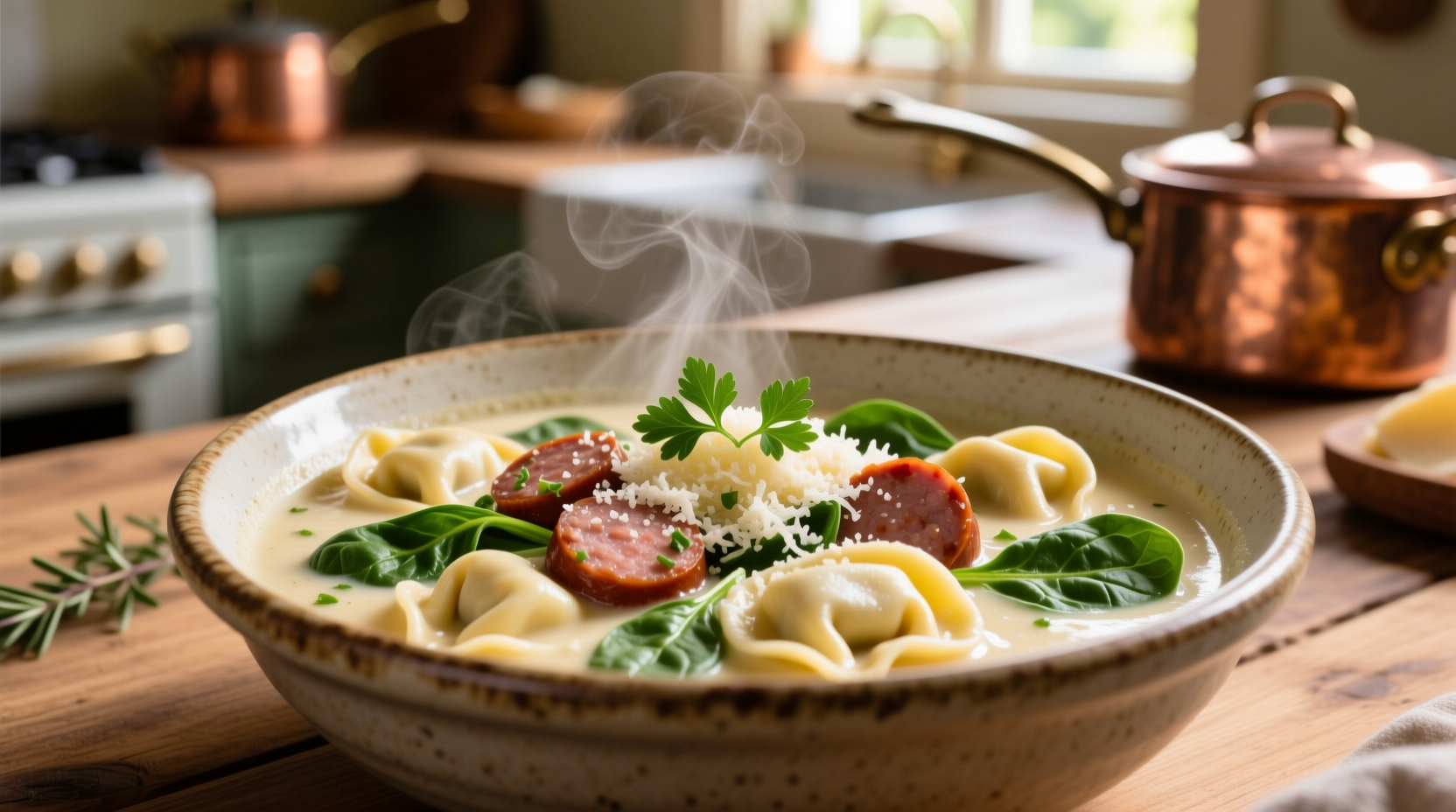 Creamy Tortellini Soup Recipe: Sausage & Spinach Guide