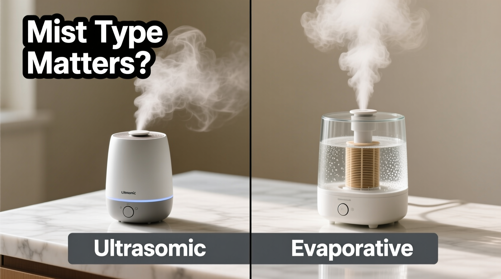 ultrasonic vs evaporative humidifier does the mist type really matter