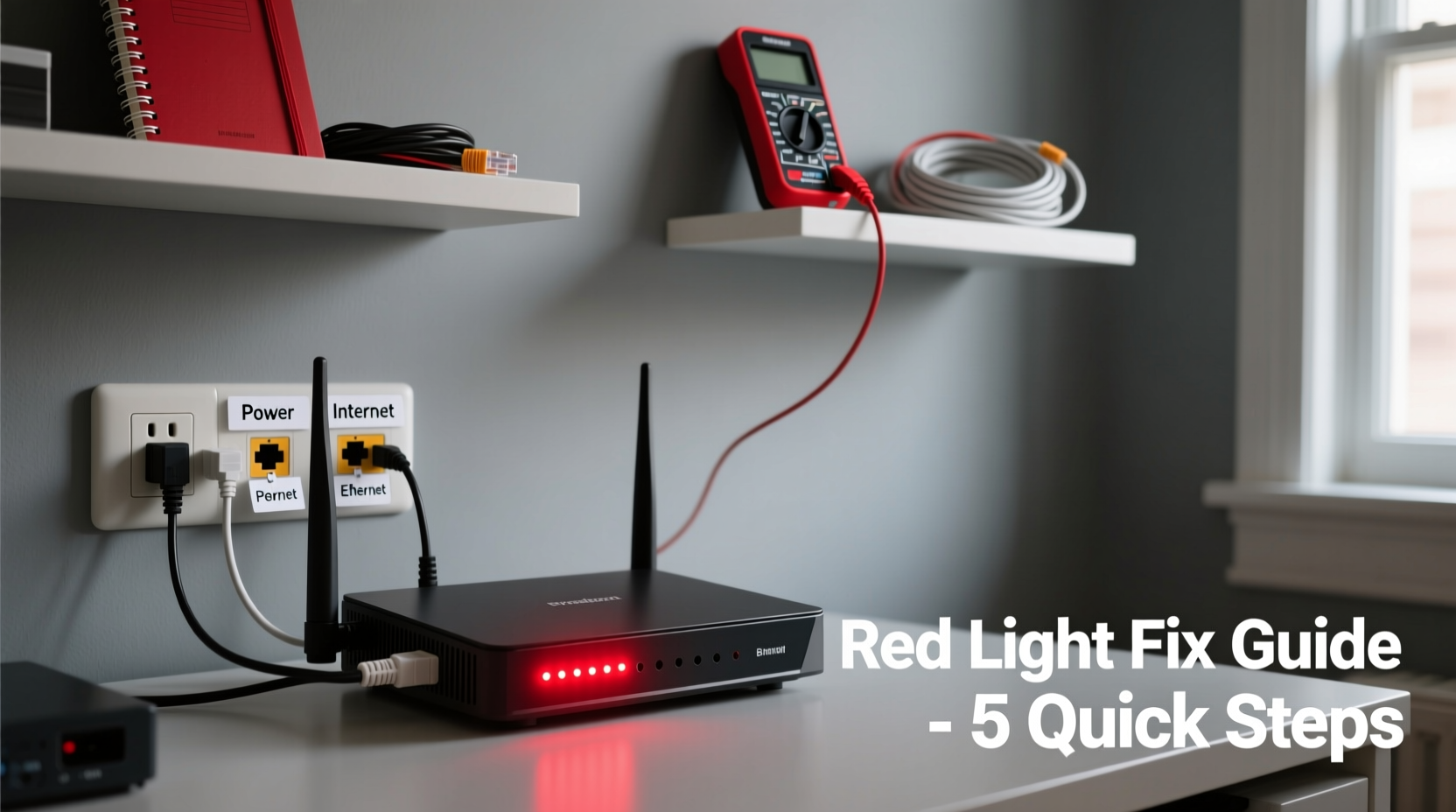 red broadband light troubleshooting quick fixes explained