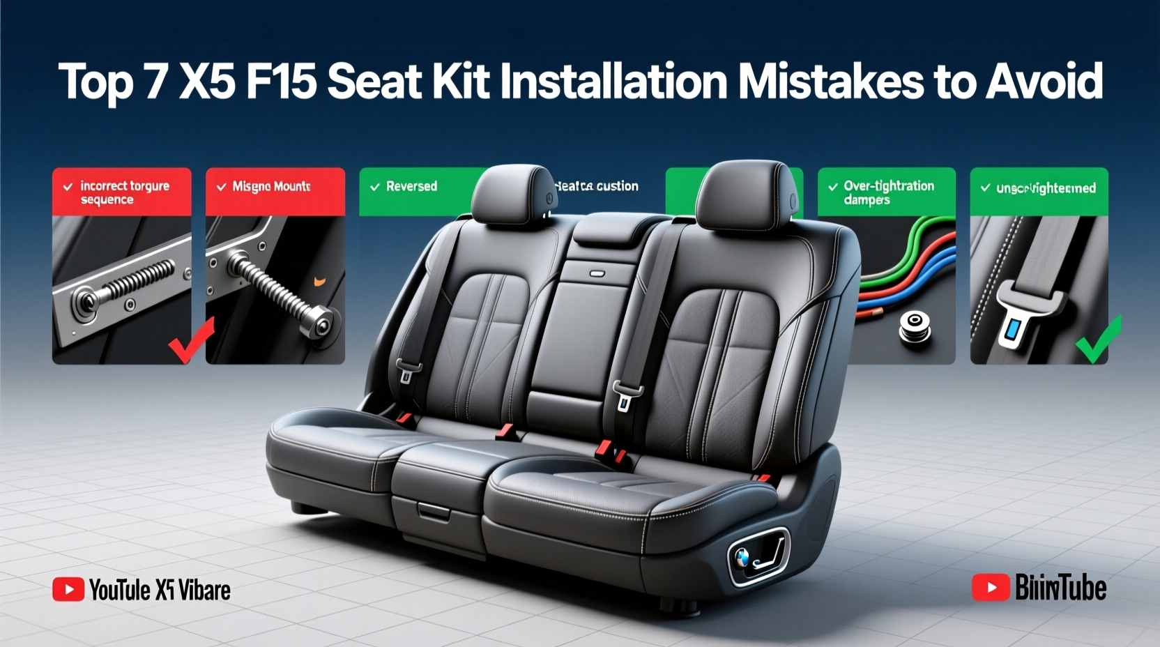 x5 f15 seat kit mistakes