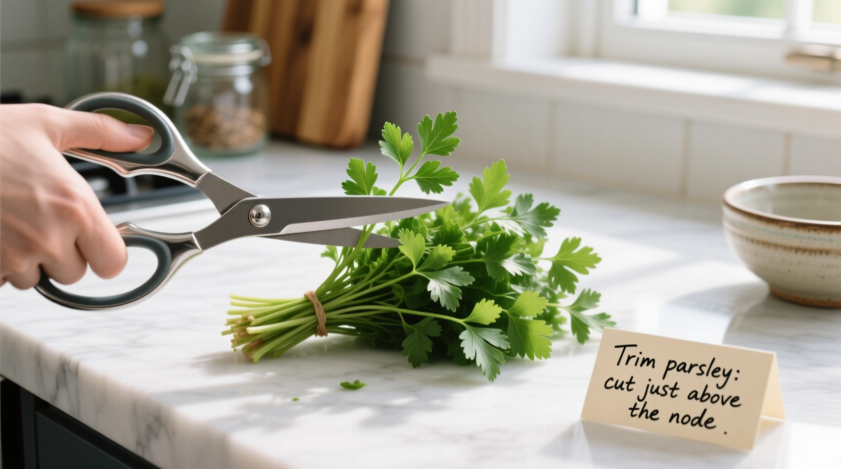 how to trim parsley