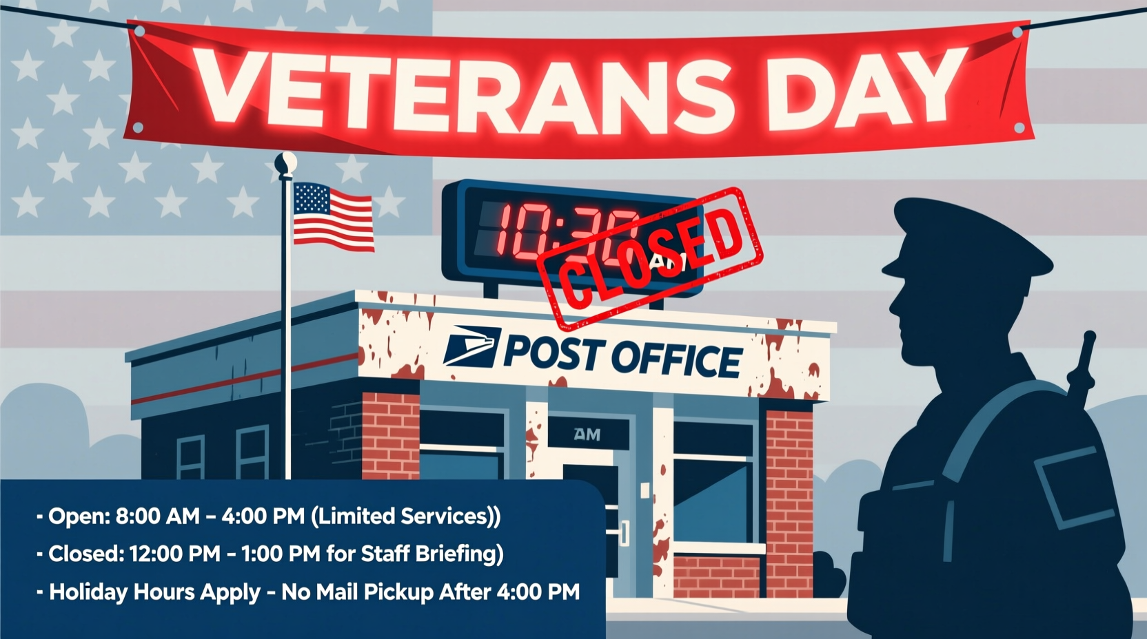 is the post office open on veterans day today