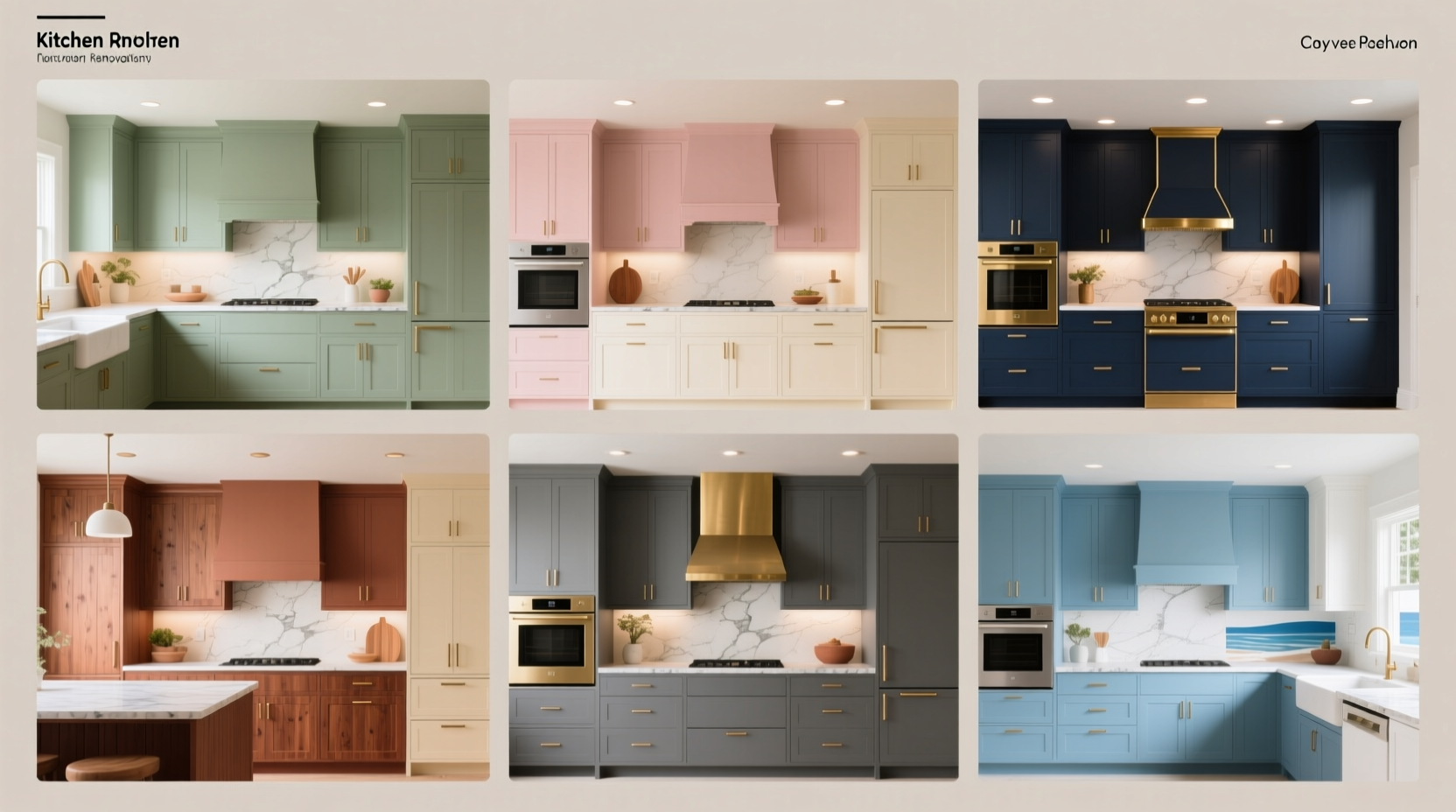 6 color palettes to make your dated cherry kitchen so much better
