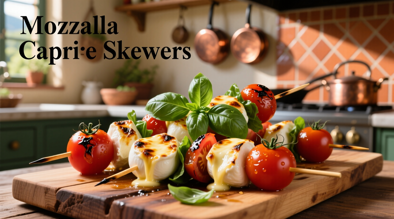 skewers mozzarella tomato basil