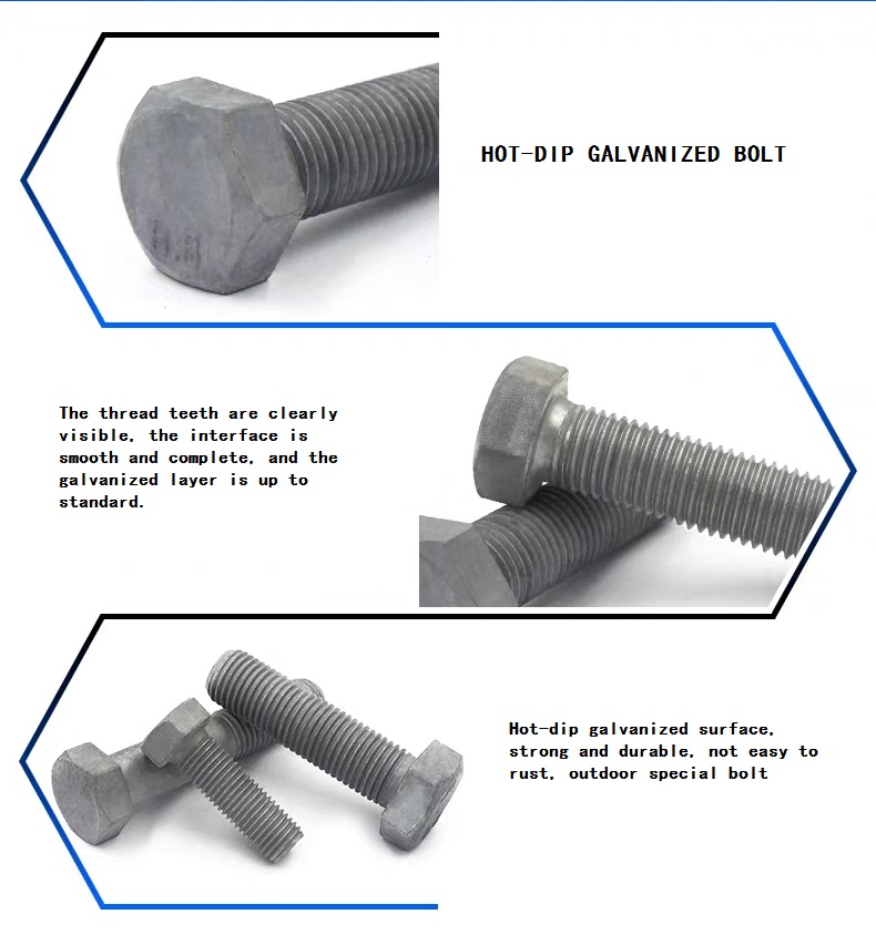 Grade4.8/8.8/10.9/12.9 High Quality DIN931 DIN933 Hex Head Bolts And Nuts