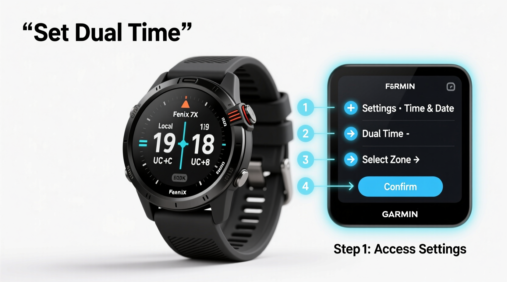 step by step guide to setting dual time on your dhgargets sanda watch easily