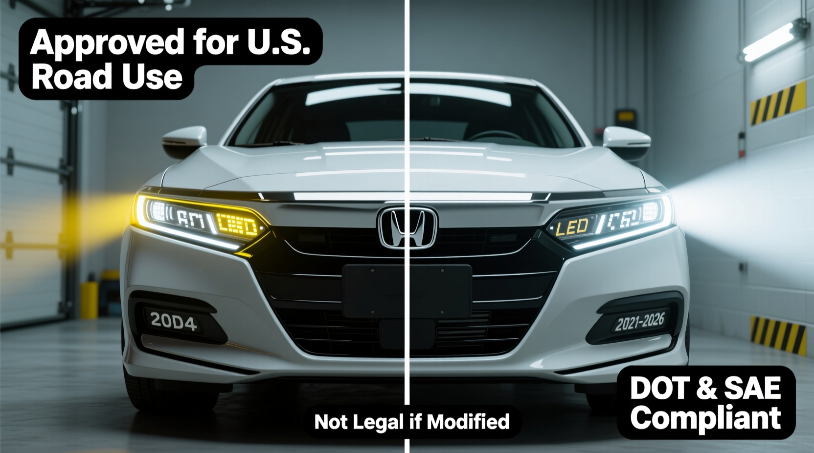 led headlight legality accord 2021 2026