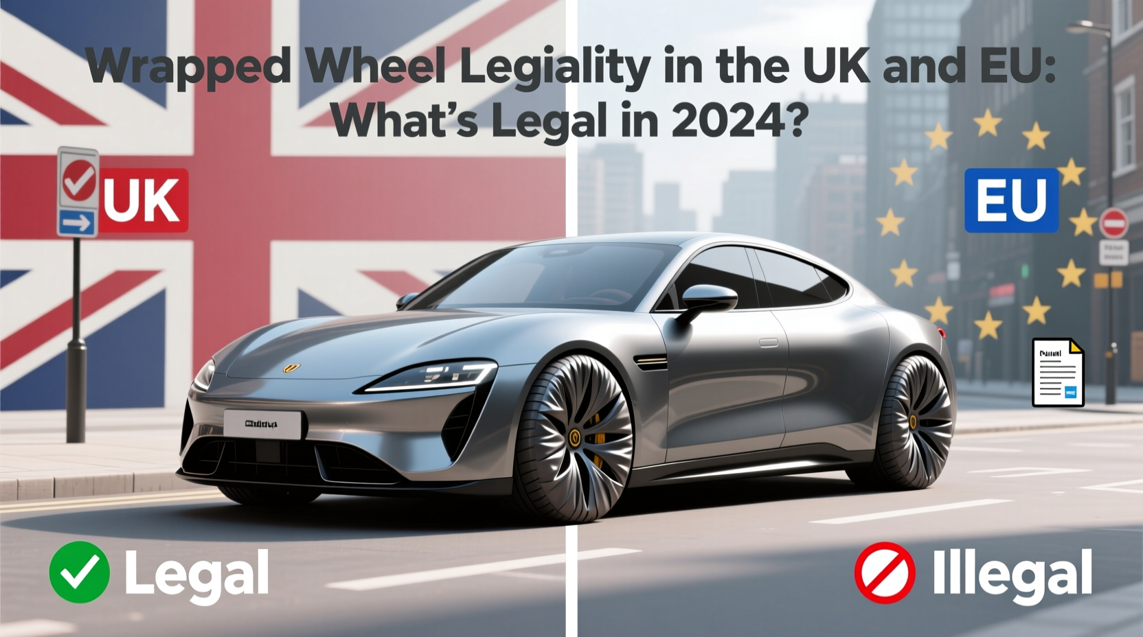 wrapped wheel legality uk eu