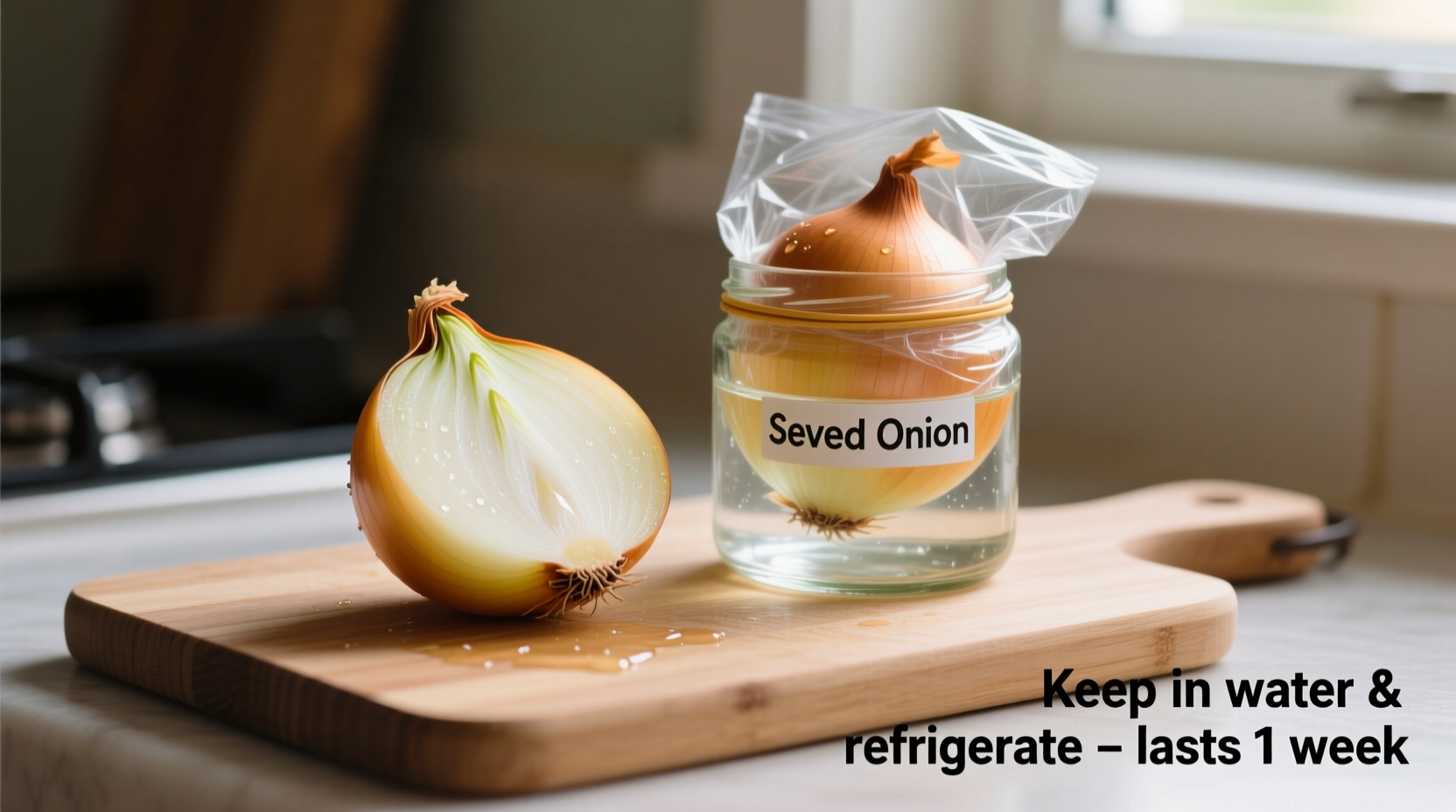 how to save half an onion