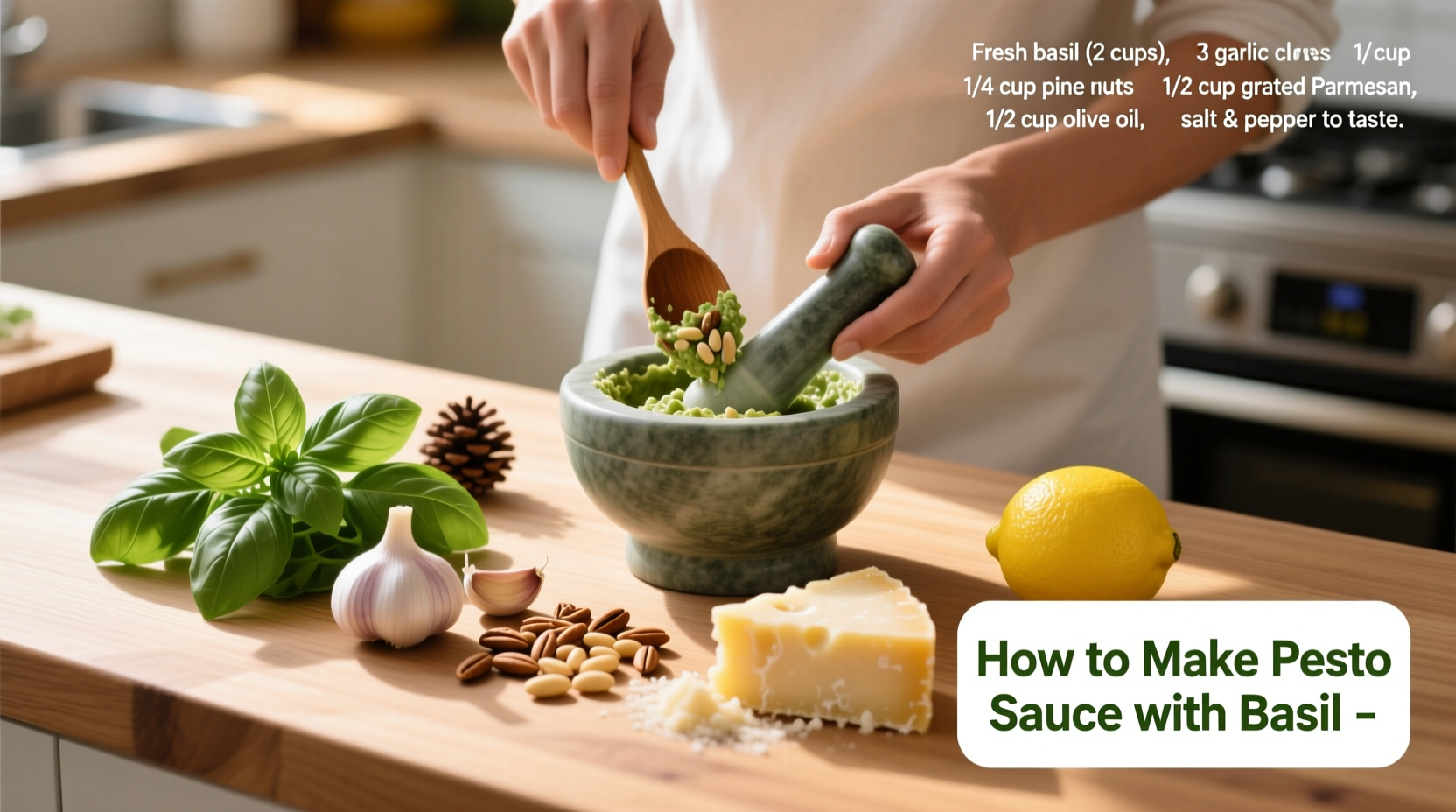 how to make pesto sauce with basil