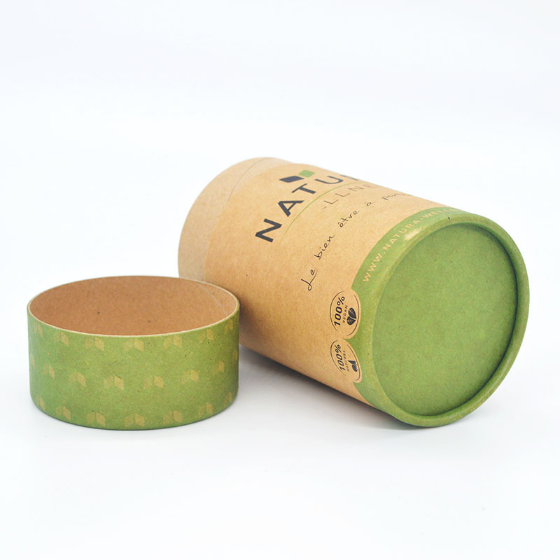 Emballage biodégradable de tube de papier de thé de boîte de cylindre de catégorie comestible