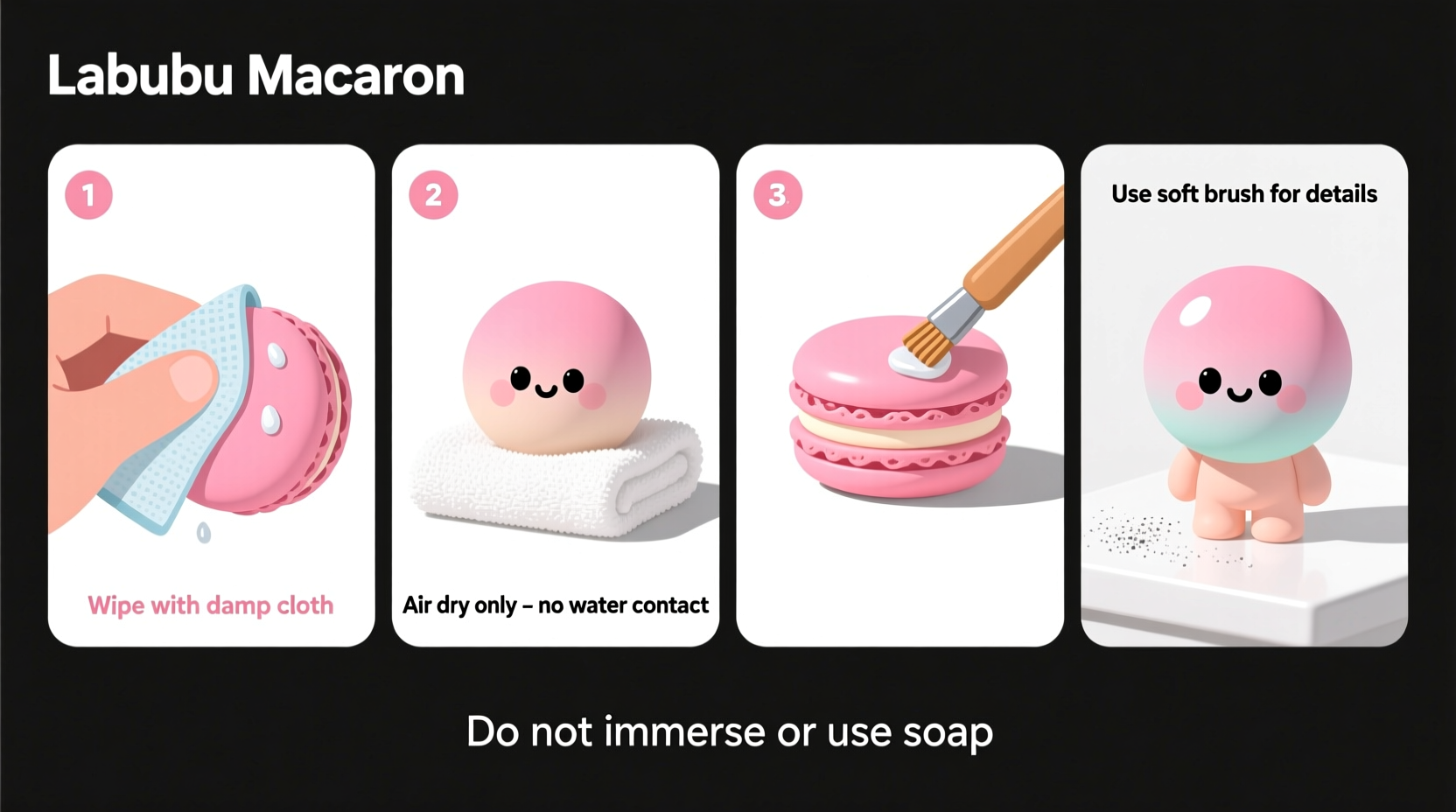 how to wash labubu macaron