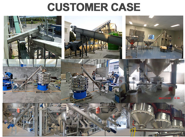 Factory Custom Inclined Hopper Screw Conveyor For Powder