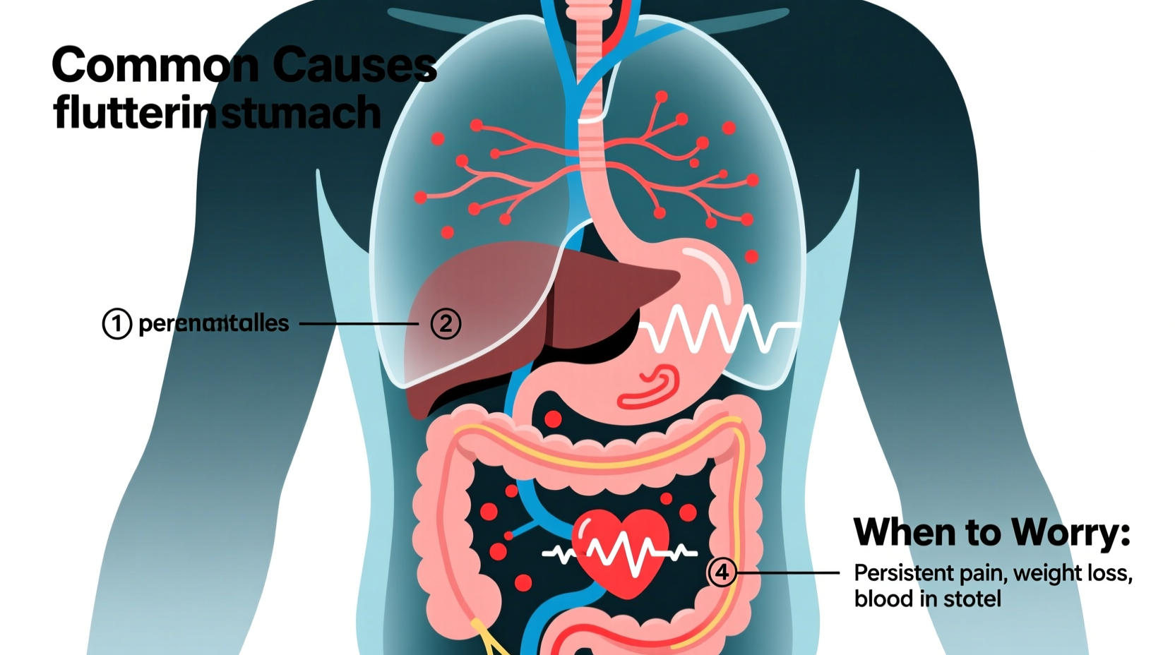 fluttering in stomach common causes and when to worry