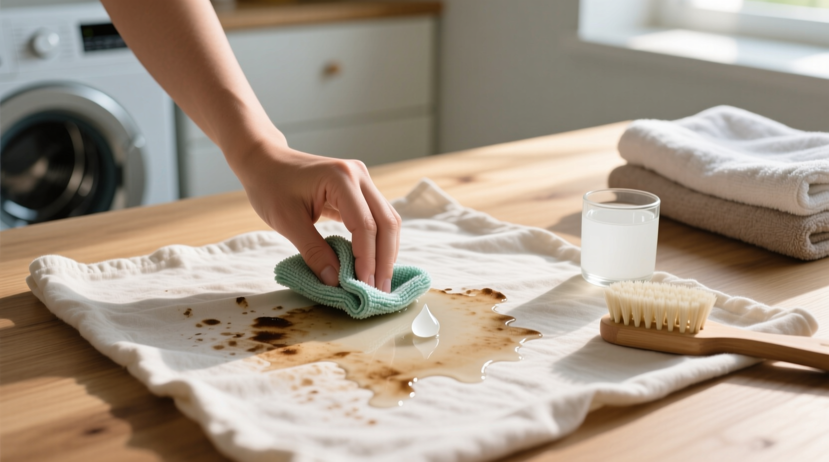 how to remove water stains from fabric