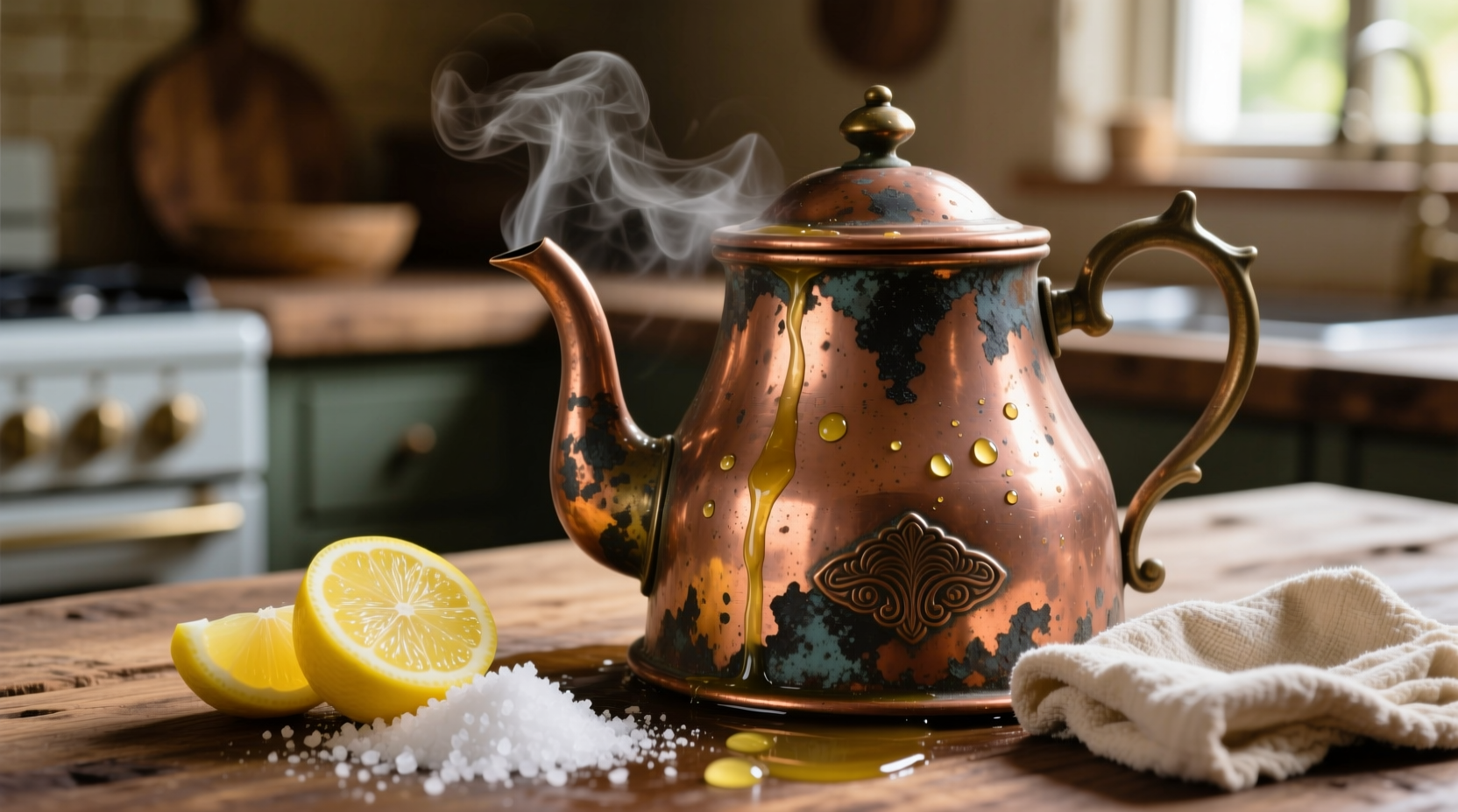 how to clean copper naturally