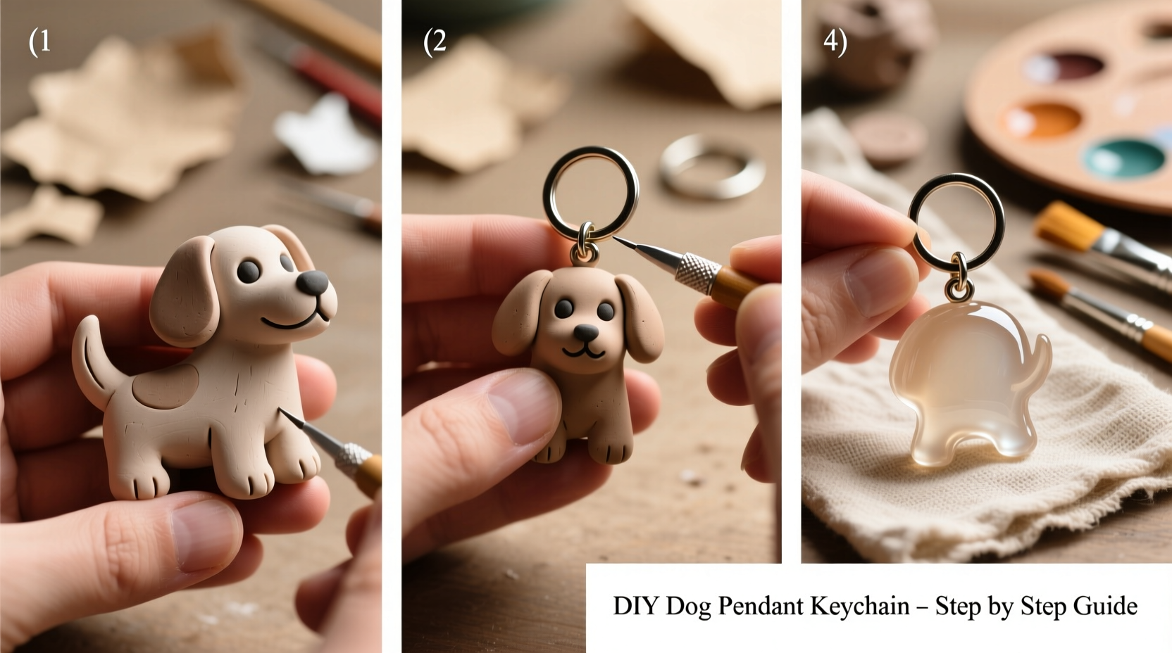 step by step guide to crafting a unique diy dog figurine pendant keychain