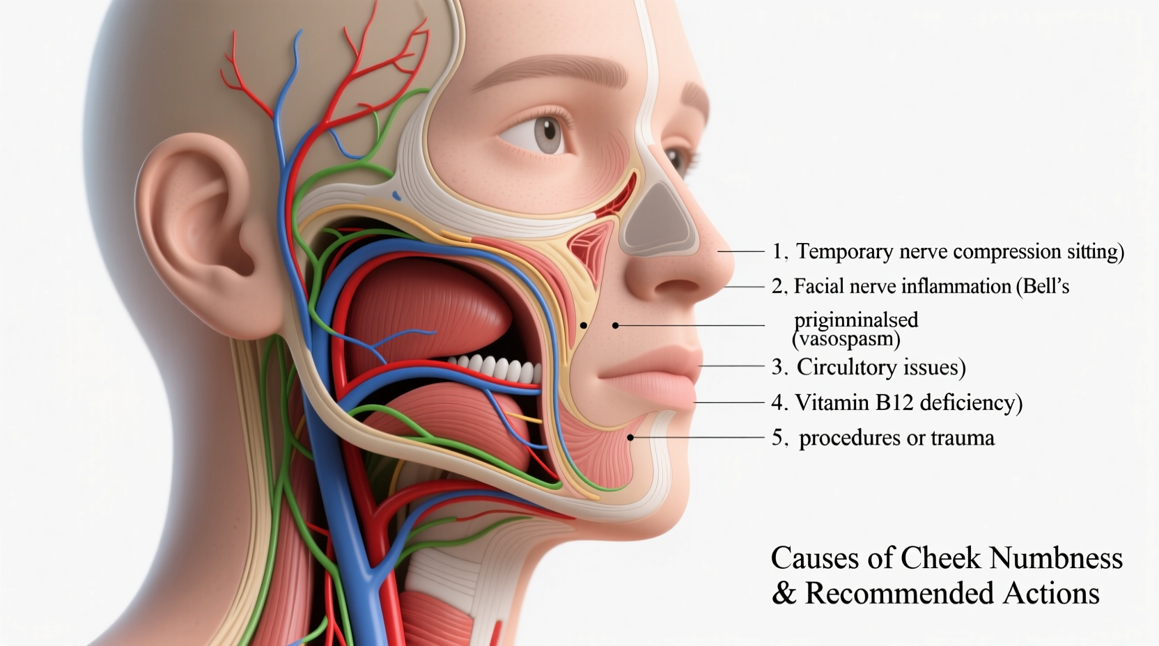 why are my cheeks numb possible causes and what to do