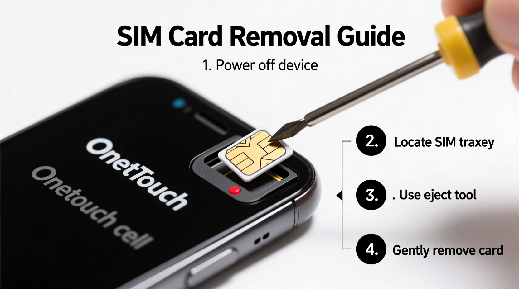 step by step guide to safely remove the sim chip from your onetouch cell phone