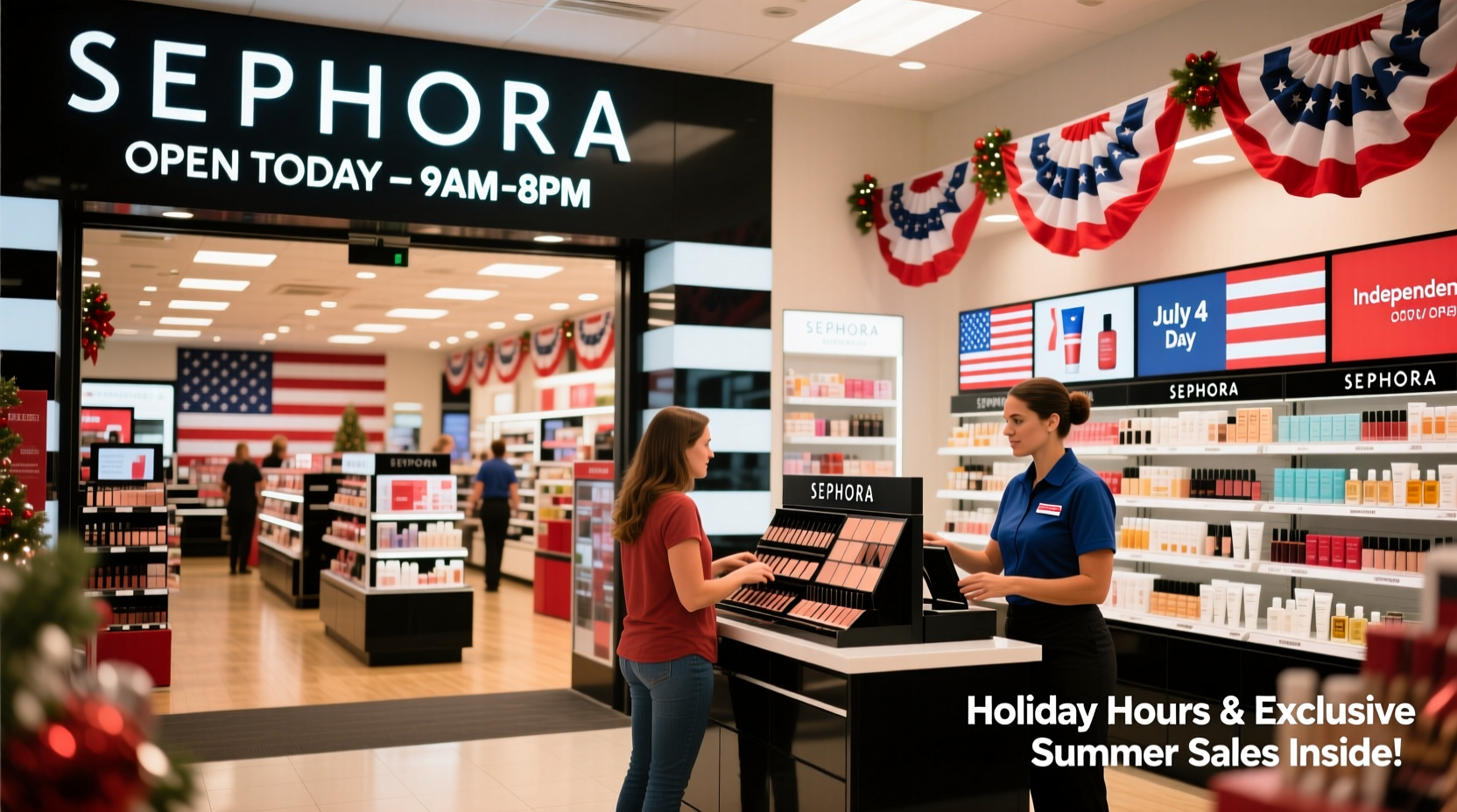 is sephora open on july 4th