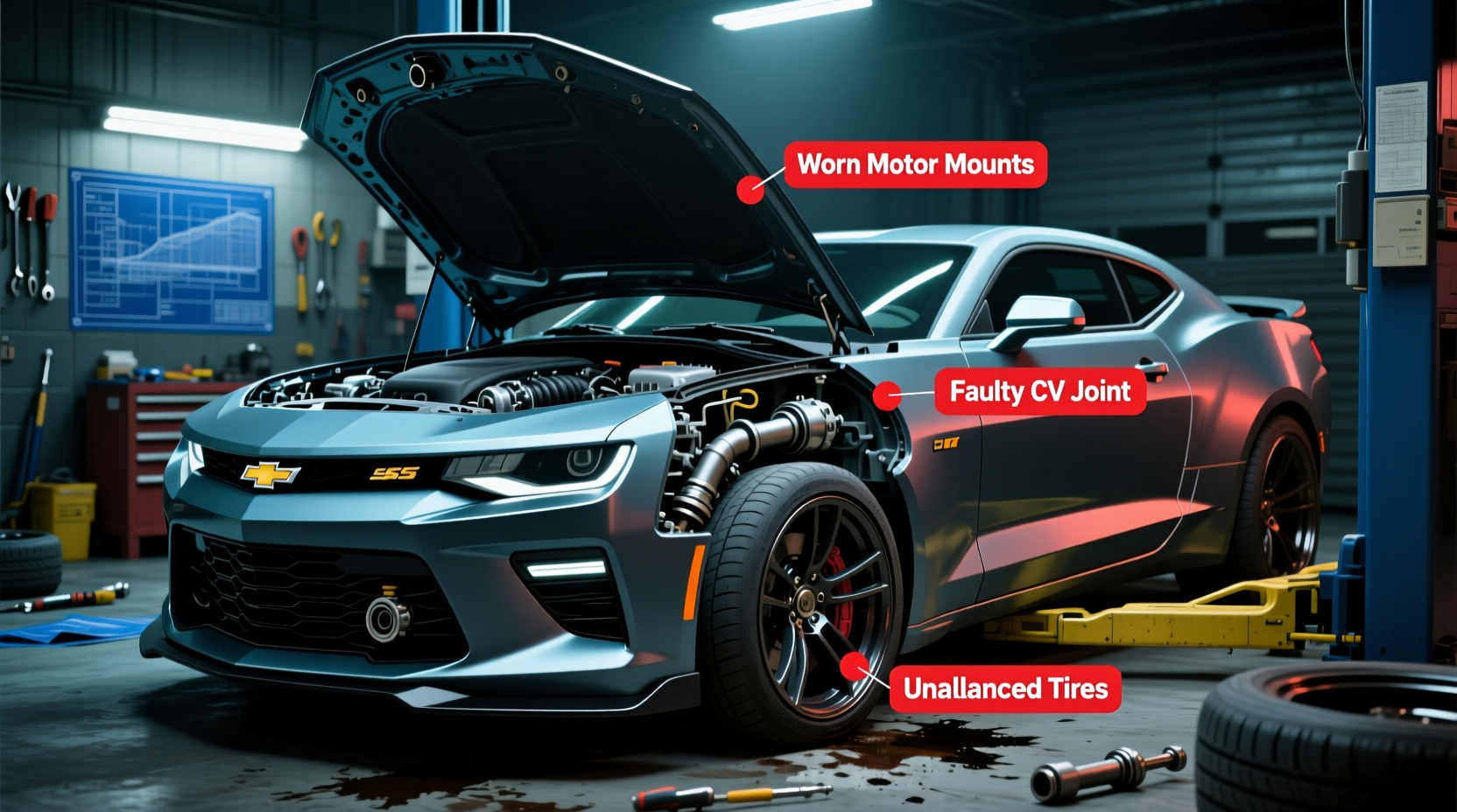 camaro 2ss wheel vibration why