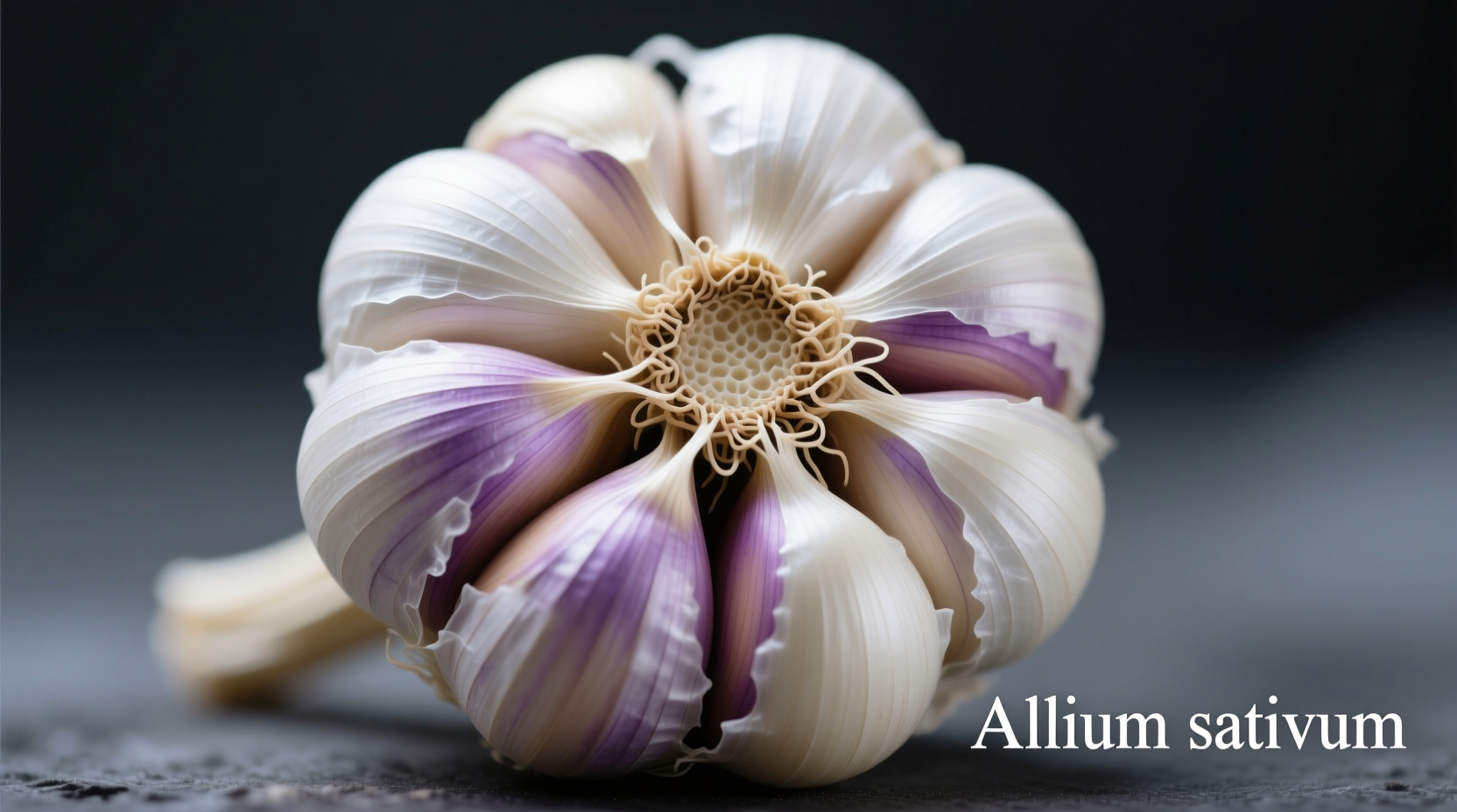 Close-up of garlic cloves showing their bulb structure