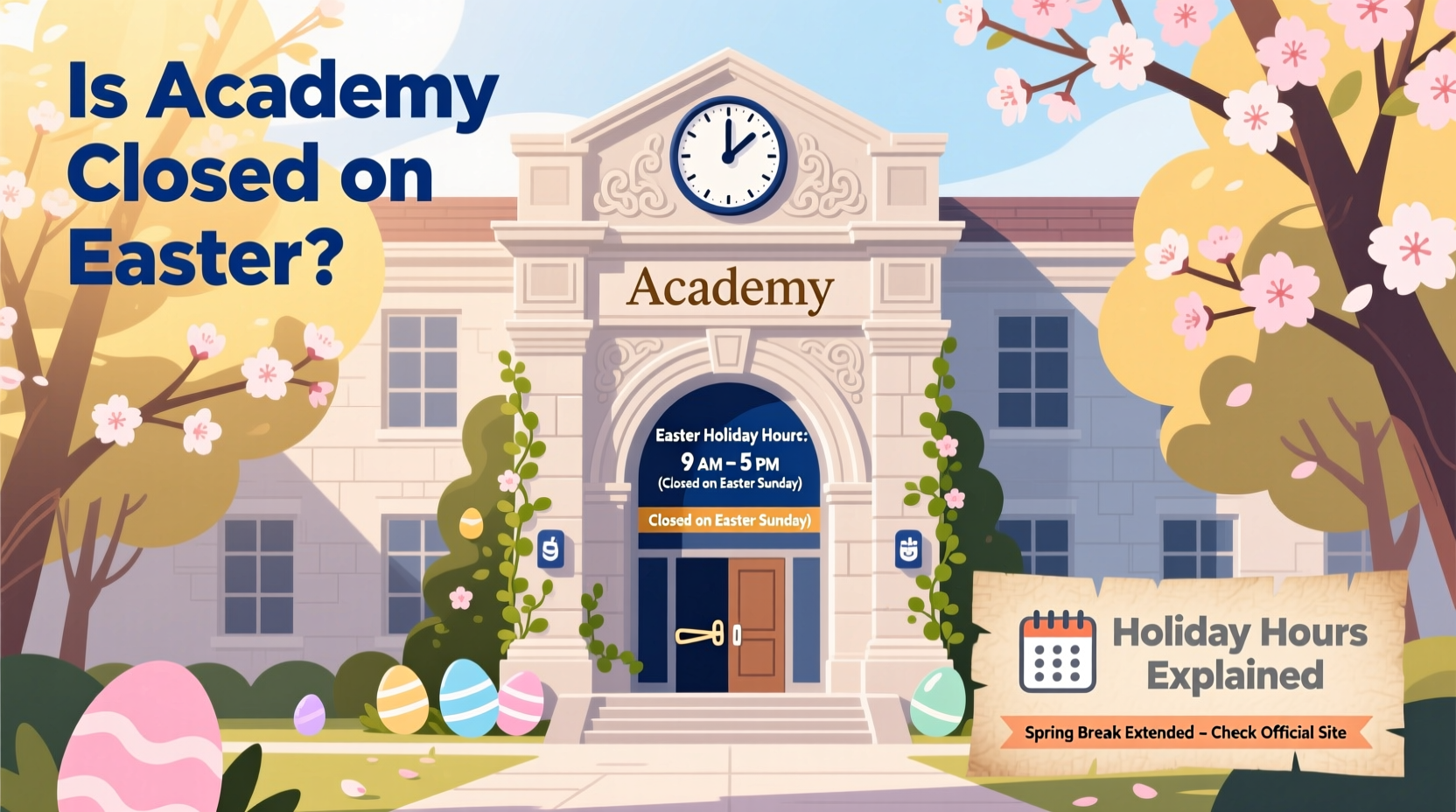 is academy closed on easter