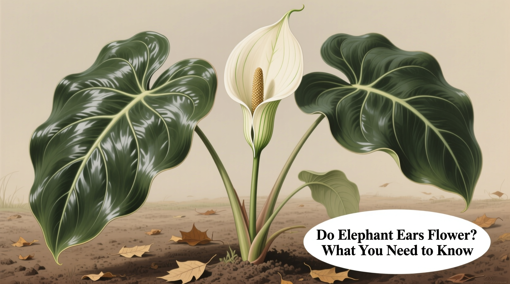 does elephant ears flower