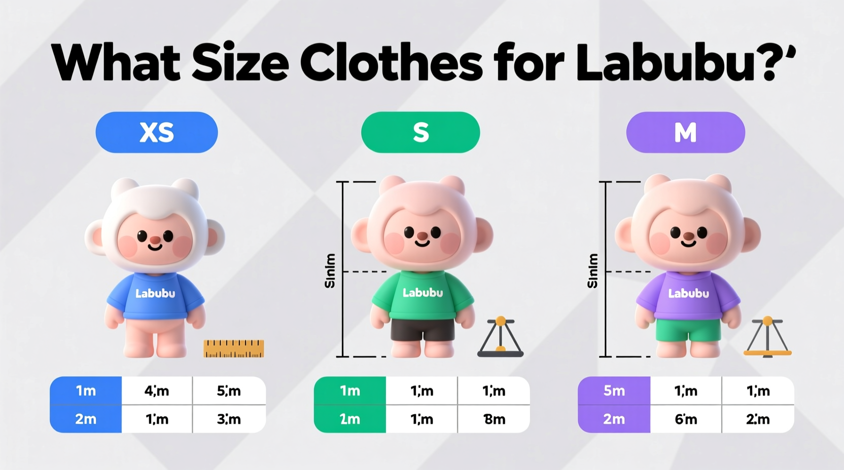 what size clothes for labubu