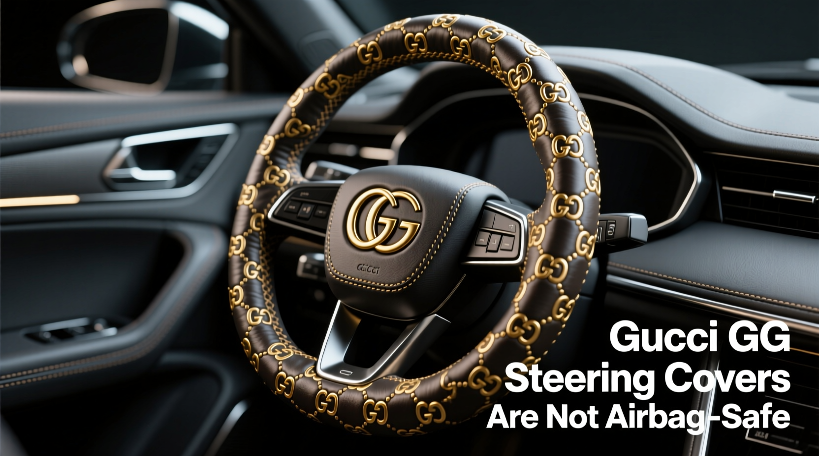 gucci gg steering cover airbag fit