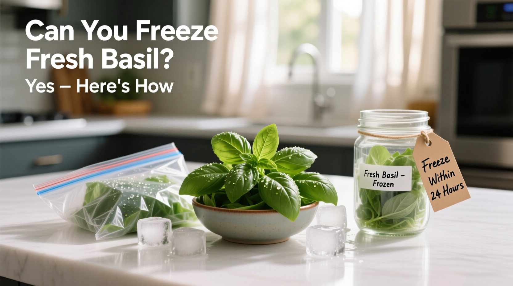 can freeze fresh basil