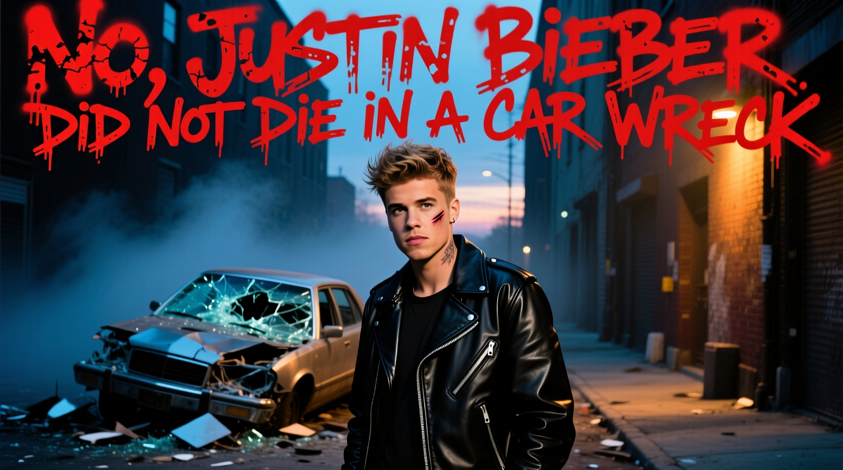 did justin bieber die in a car wreck