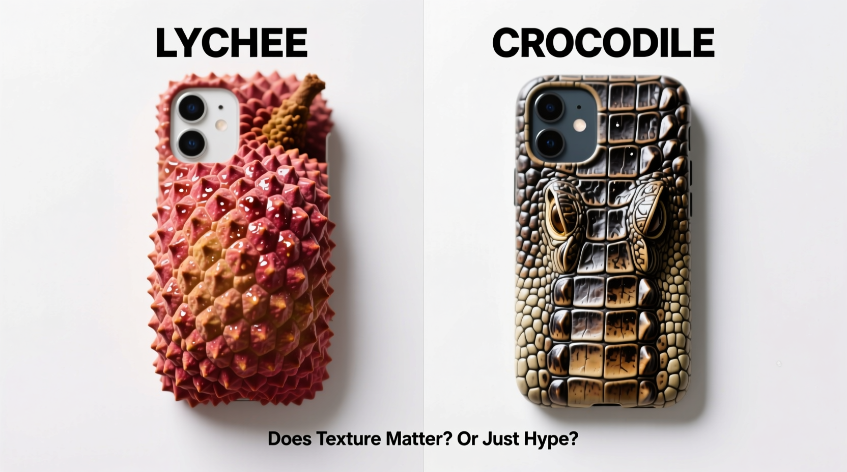 lychee vs crocodile phone case does the texture really matter or is it just hype