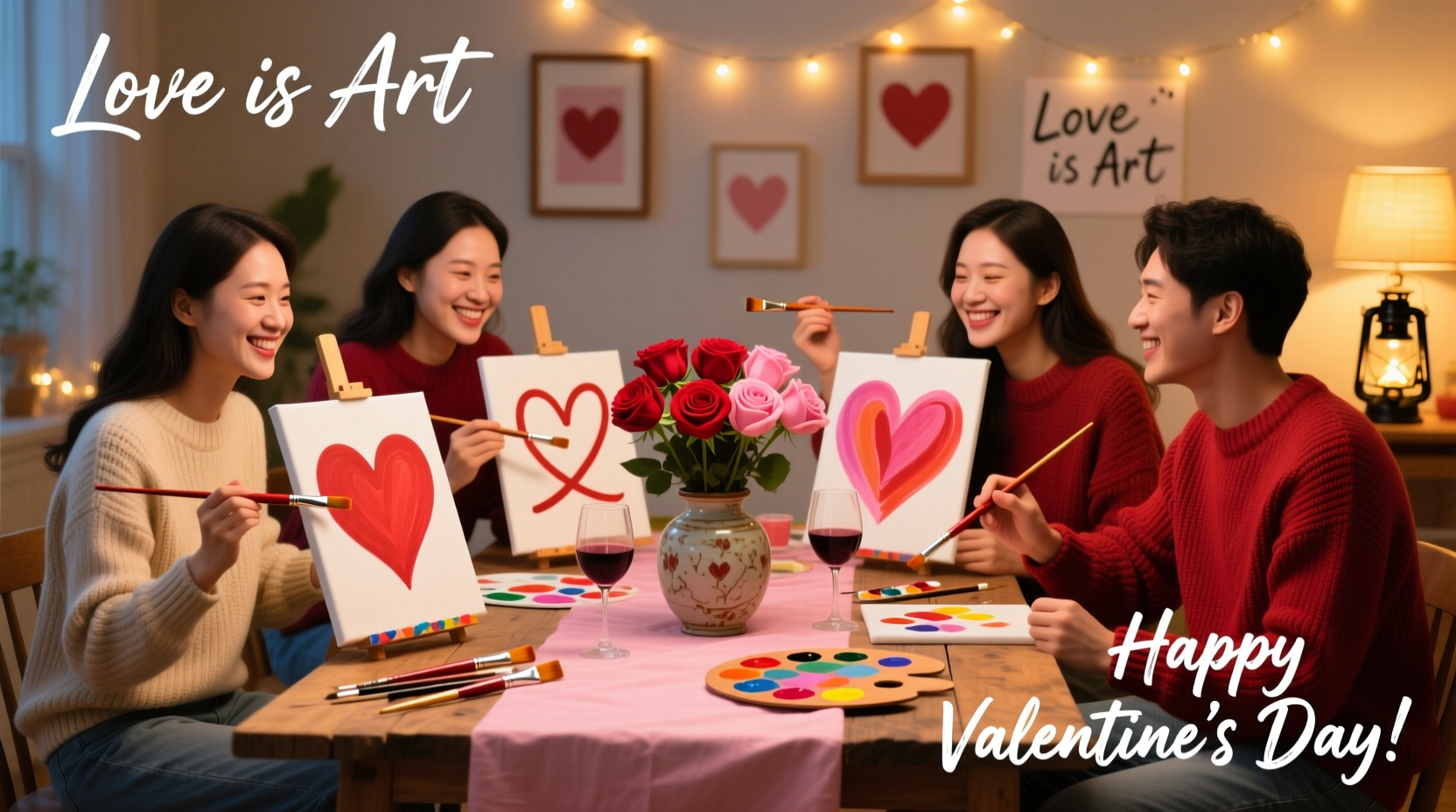 do it yourself paint night for valentines day