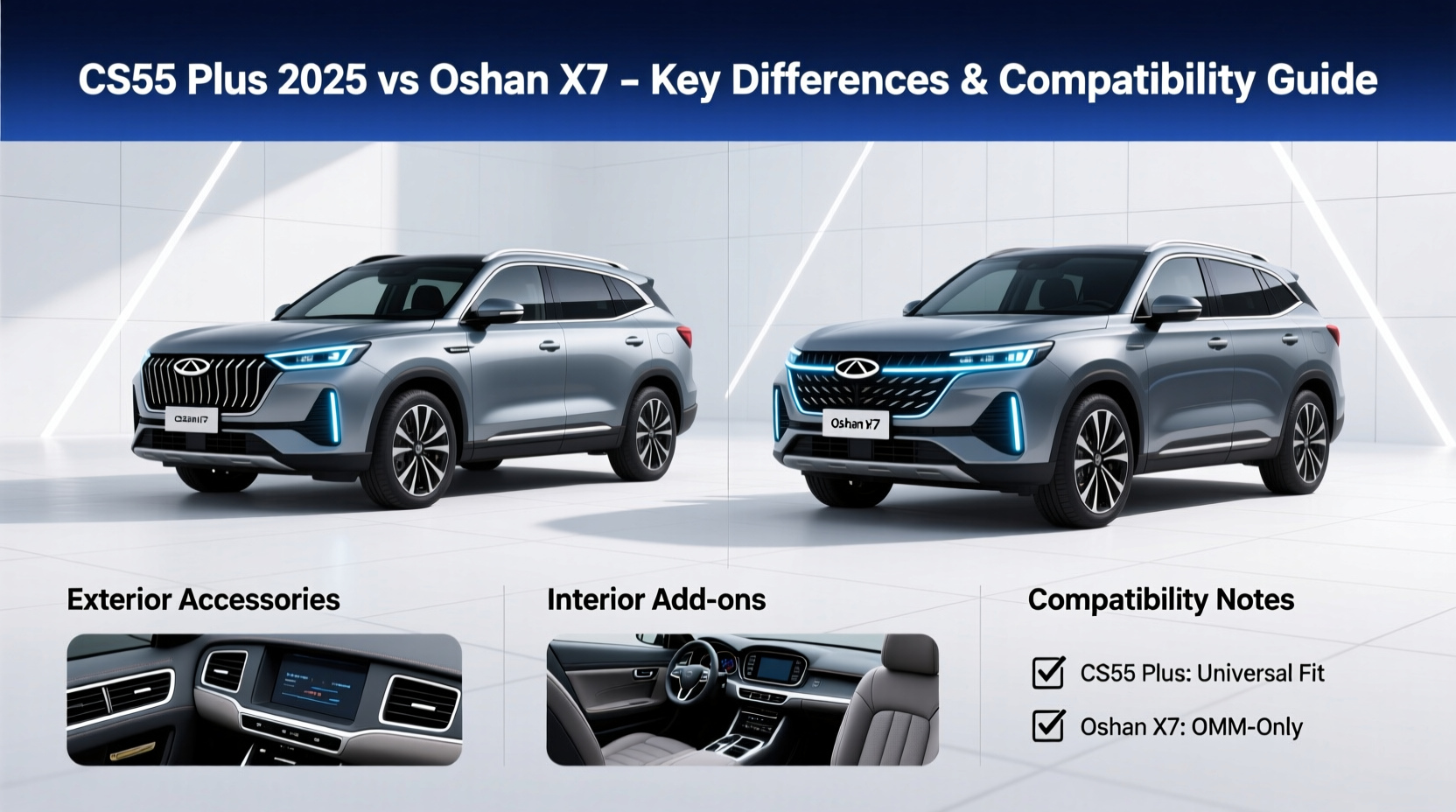 CS55 Plus 2025 vs Oshan X7 Accessories: Key Differences & Compatibility Guide