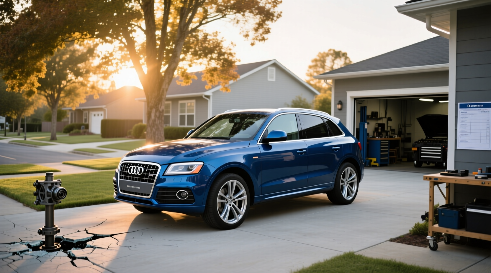 2016 Audi Q5 2.0 T Premium Plus parked on urban street