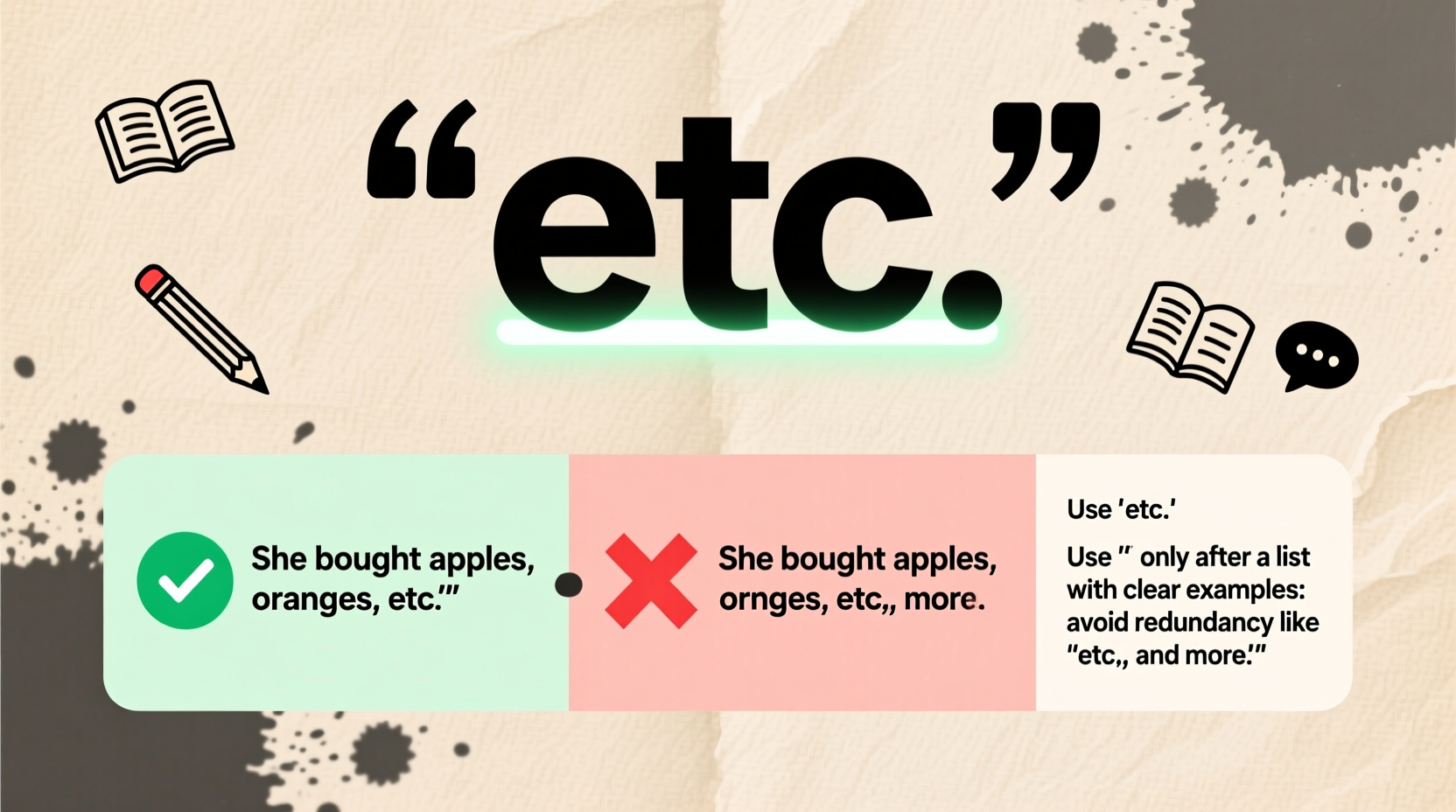 mastering the correct spelling and usage of etc in your writing