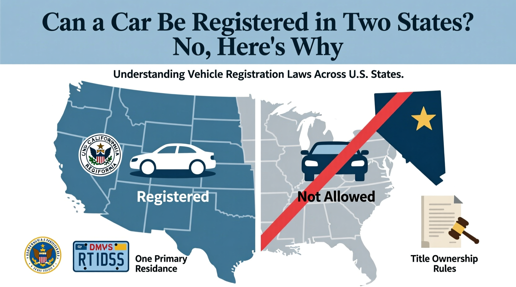 can a car be registered in two states