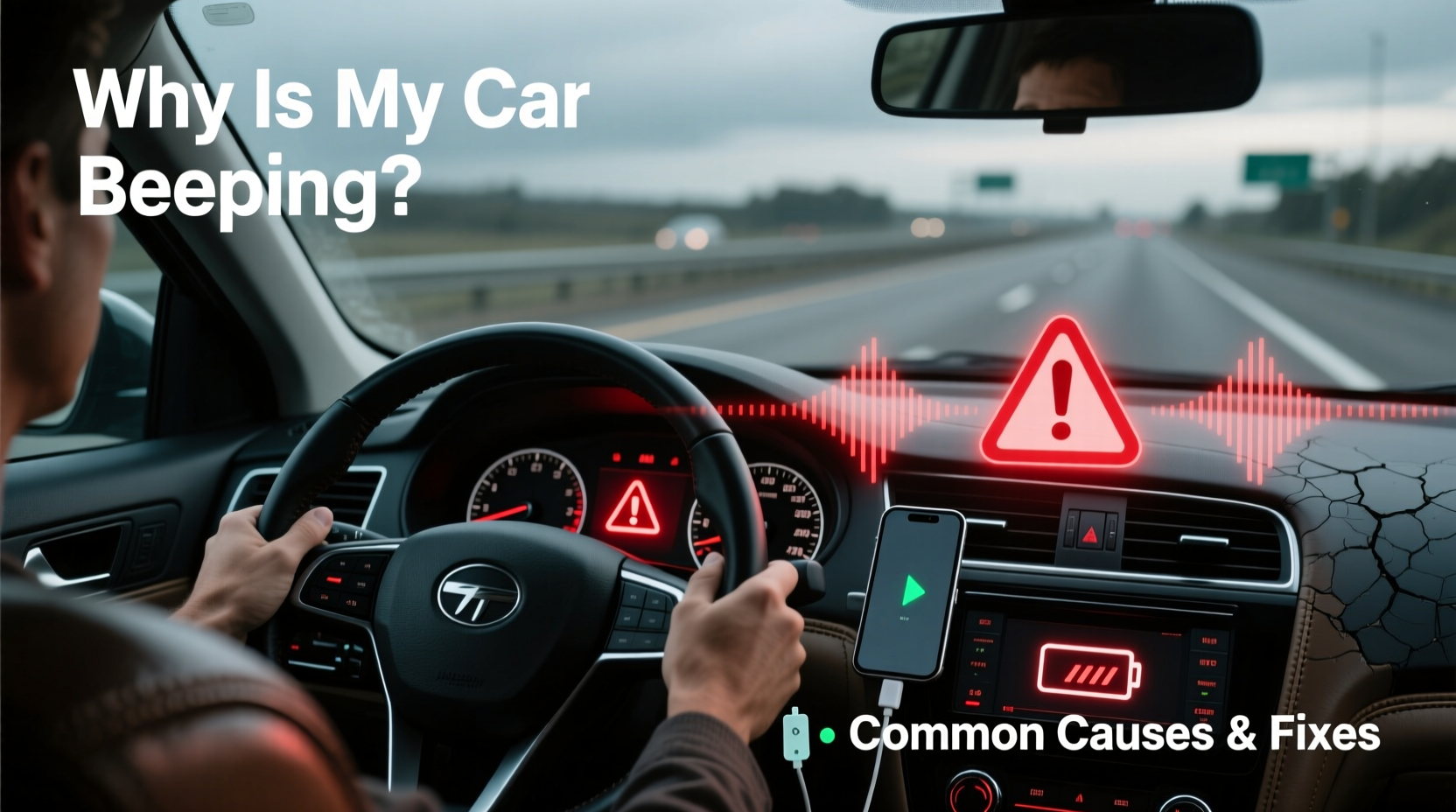 car beeping while driving reasons troubleshooting tips