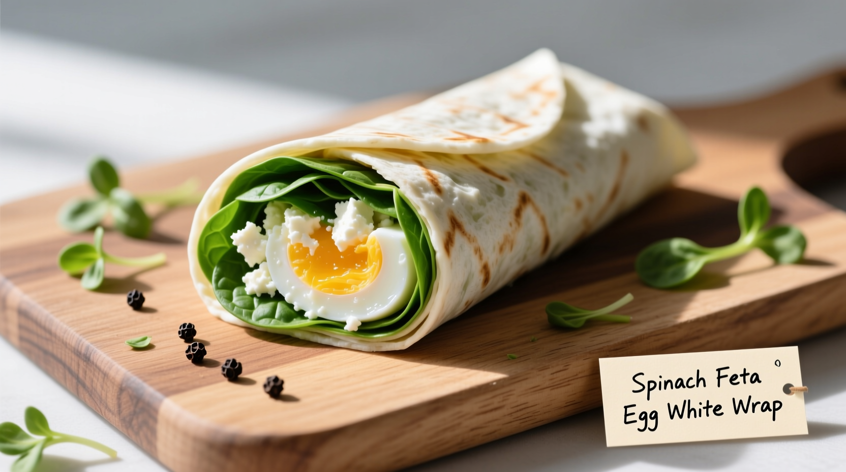 Spinach Feta Egg White Wrap: Healthy Recipe & Nutrition Guide