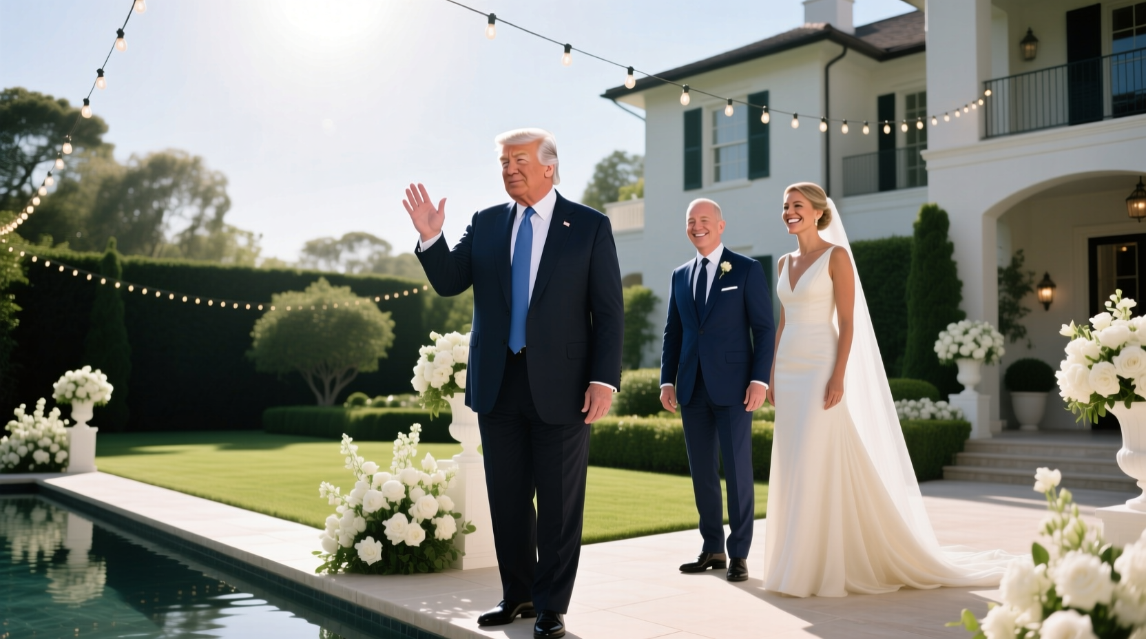 was trump invited to bezos wedding