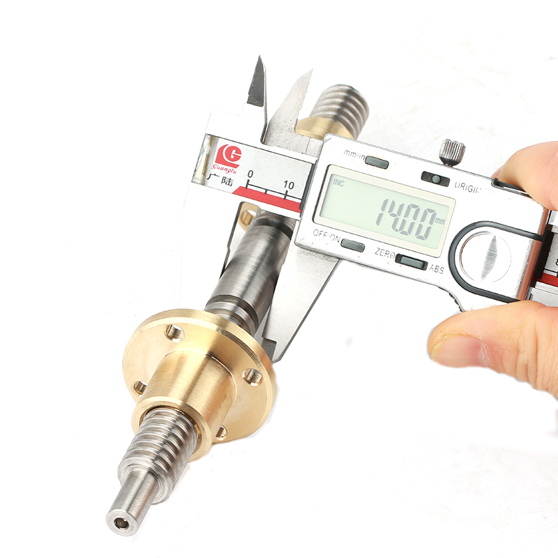 10mm diameter left and right thread Tr10*2 trapezoidal lead screw 400mm long with brass nuts