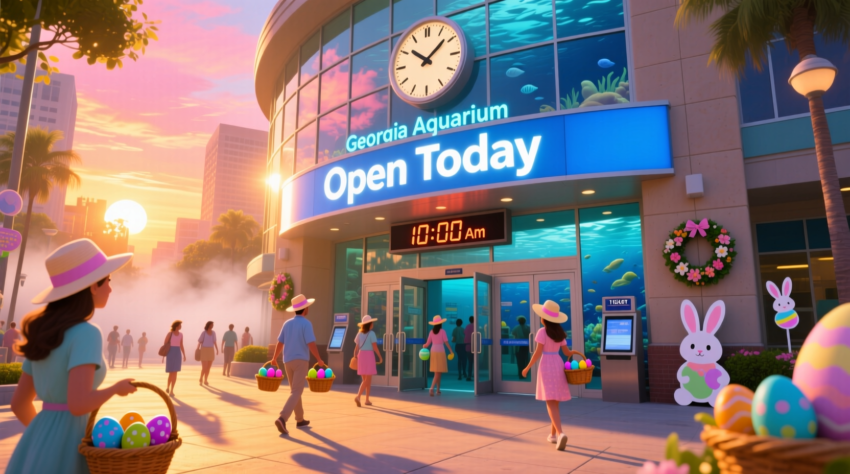 is the georgia aquarium open on easter