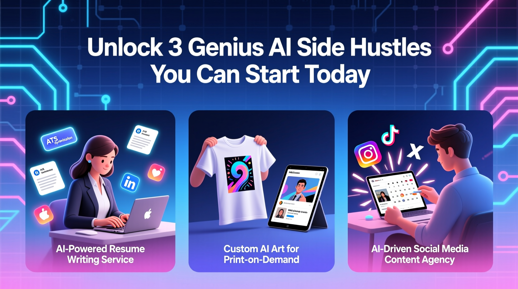 Unlock 3 Genius AI Side Hustles You Can Start Today