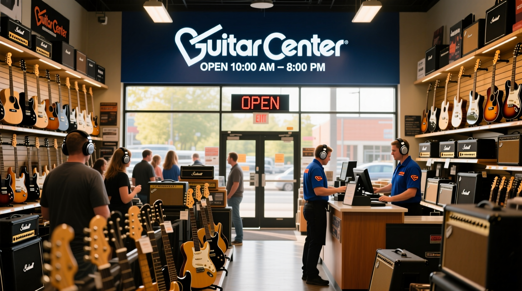 is guitar center open on sundays