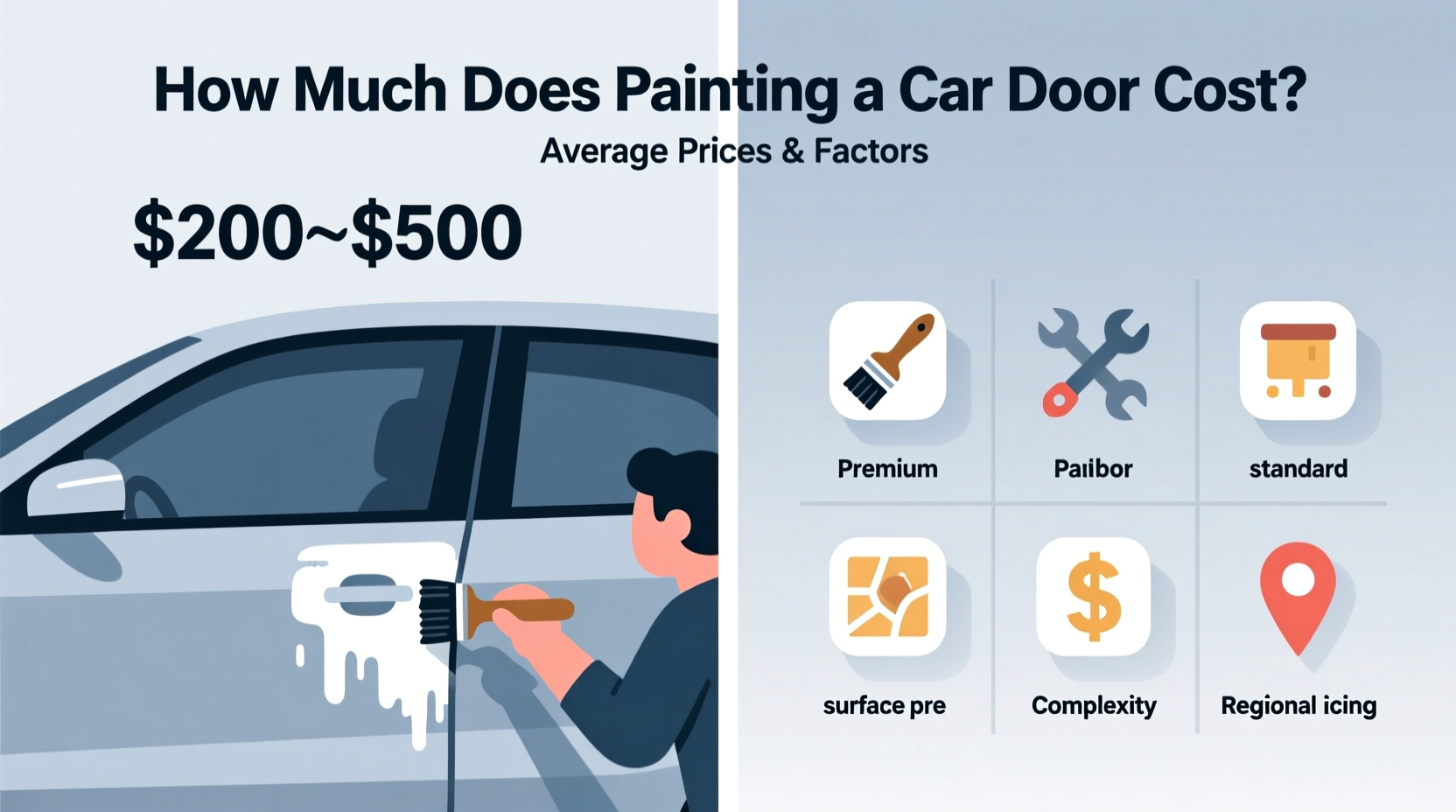 how much does painting a car door cost