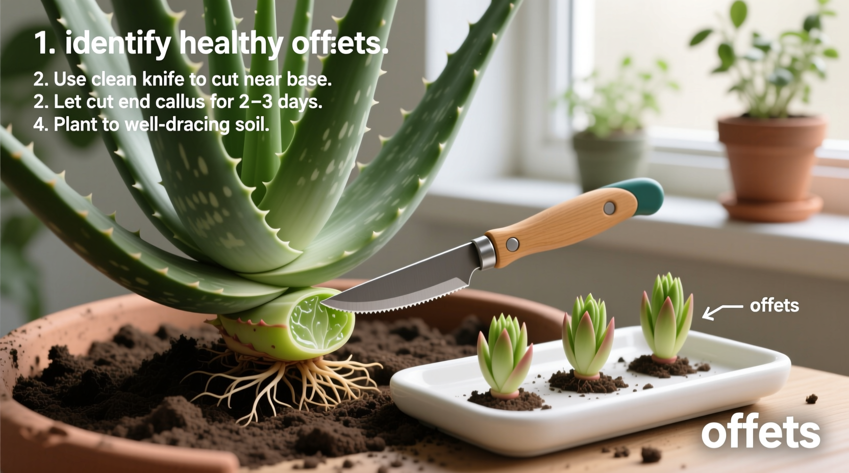 how to divide aloe vera plant