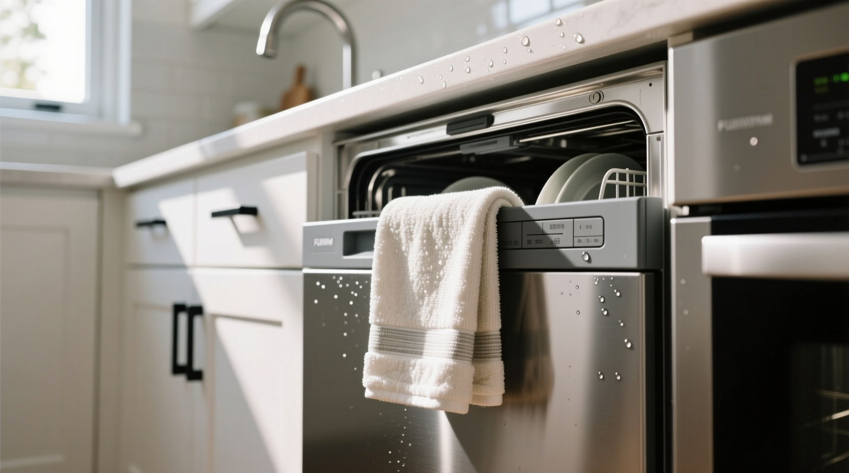 dishwasher towel hack